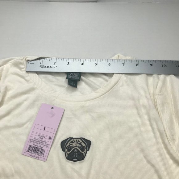 Wild Fable Women's Long Sleeve Rib Fitted Knit Shirt Cream Small New With Tags - Picture 8 of 14